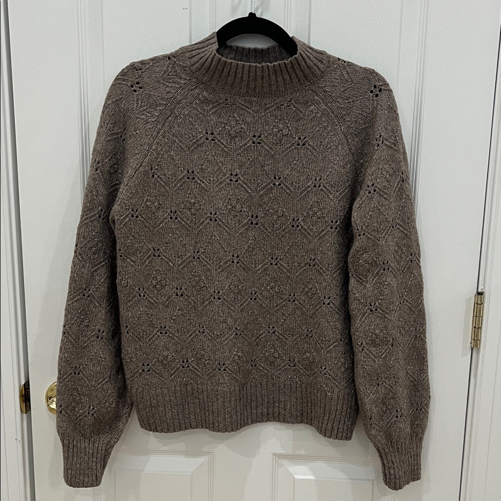 Lauren Conrad mockneck balloon sleeve sweater